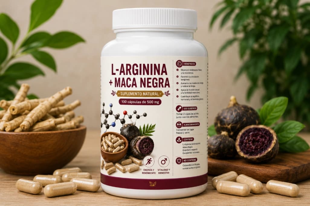 L-Arginina+maca negra 100 cápsulas - foto 1
