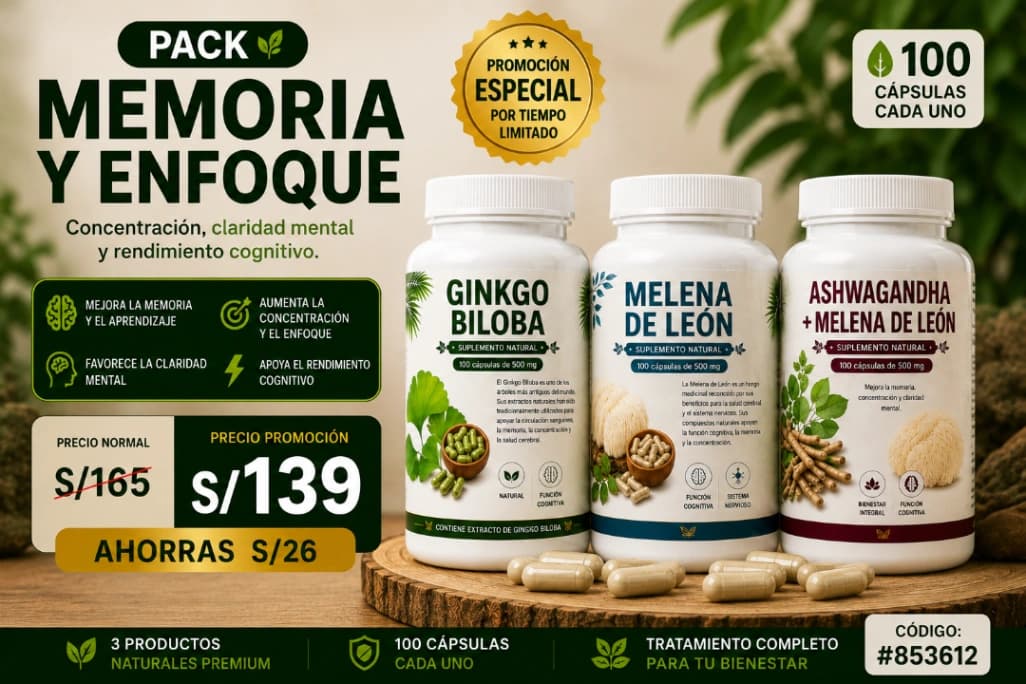 Pack Memoria y Enfoque promocion natural - foto 1