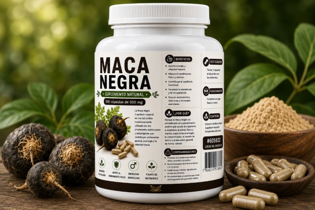 Maca negra 100 cápsulas